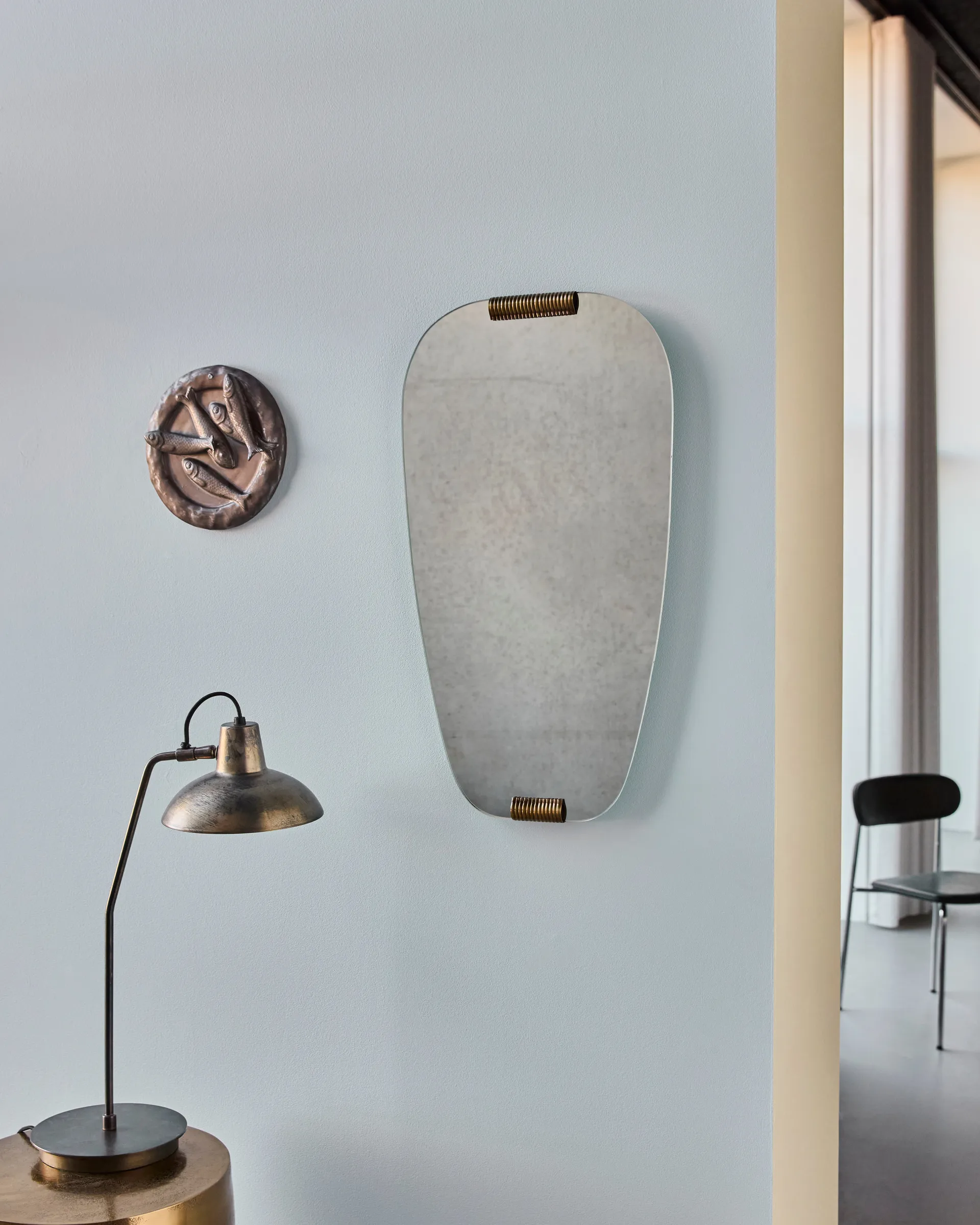 Clips peili 32x58 cm, Kultainen House Doctor