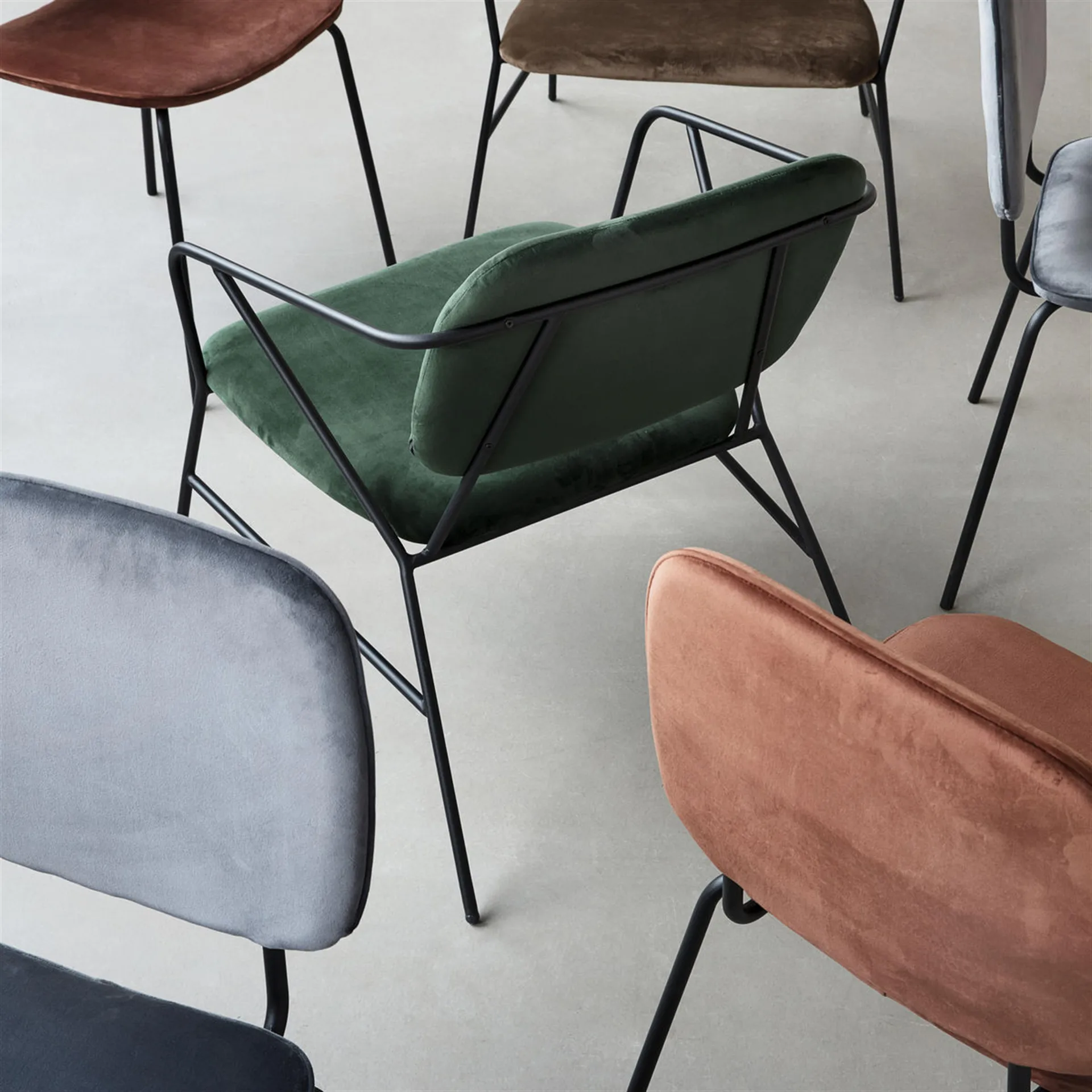 Comma tuoli 2-pack harmaa House Doctor