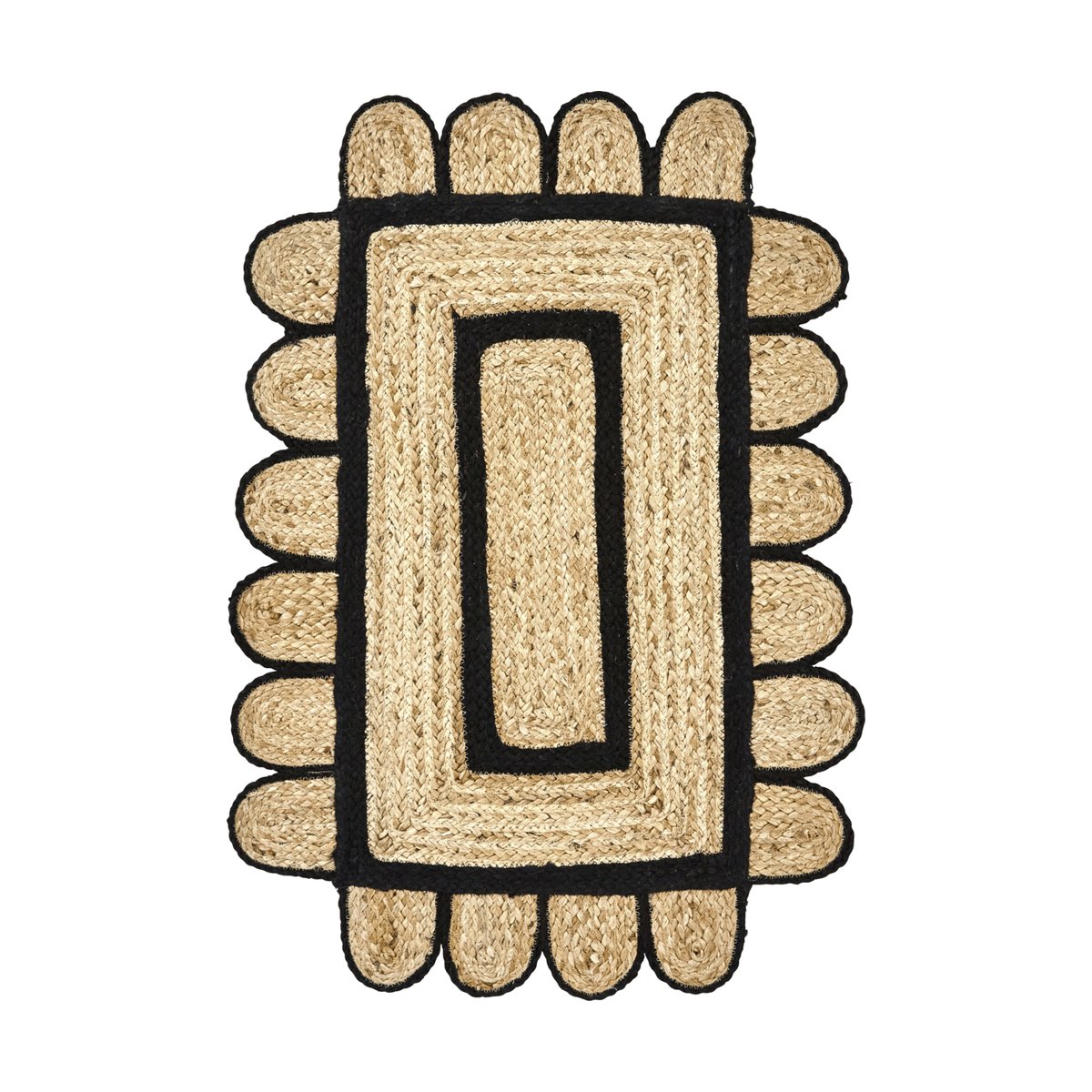 House Doctor Denta ovimatto Svart-natural, 60x90 cm