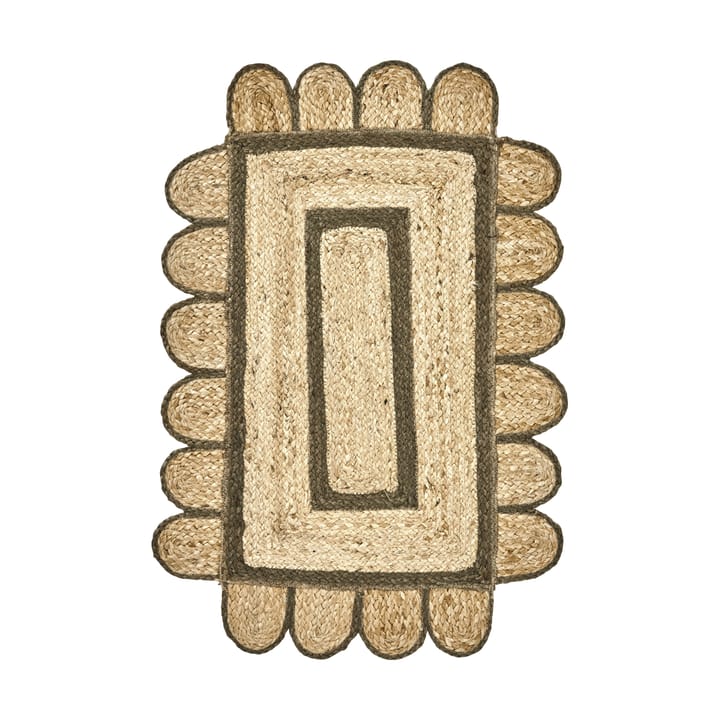 Denta ovimatto - Vihreä-natural, 60x90 cm. - House Doctor
