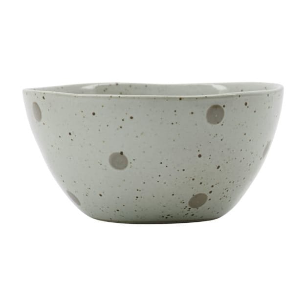 Dots kulho Ø 12 cm, Valkoinen-vihreät pilkut House Doctor