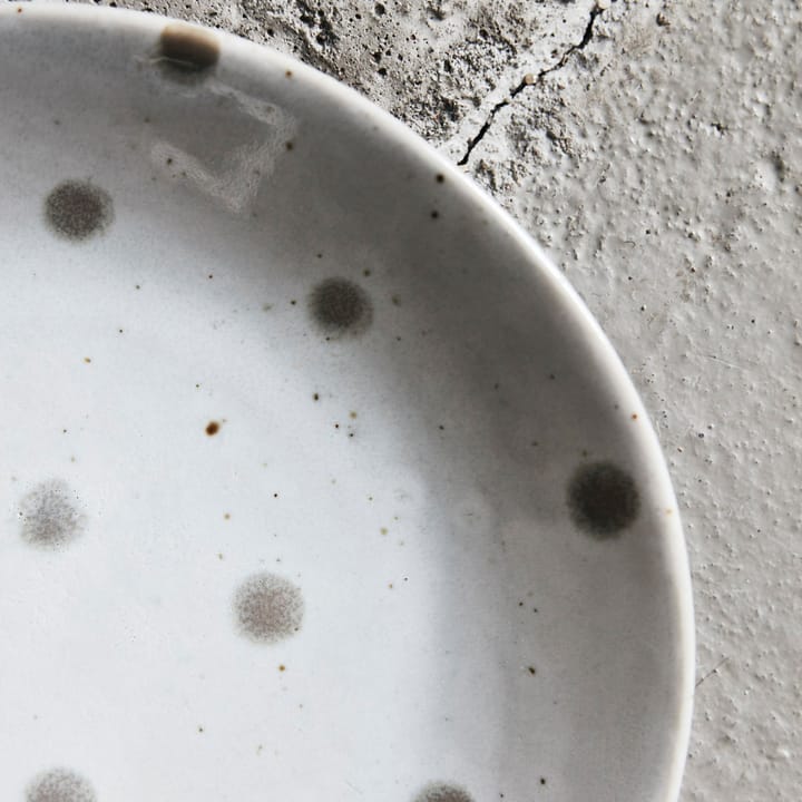 Dots lautanen, Ø 15,7 cm, Valkoinen-vihreä House Doctor