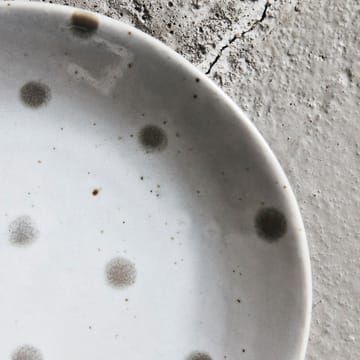 Dots lautanen, Ø 15,7 cm - Valkoinen-vihreä - House Doctor