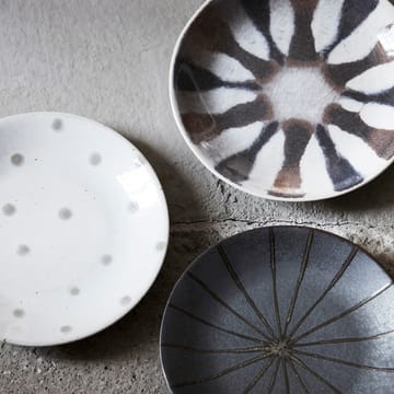 Dots lautanen, Ø 15,7 cm - Valkoinen-vihreä - House Doctor