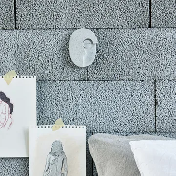 Face seinäkoriste, 14 cm - Harmaa - House Doctor