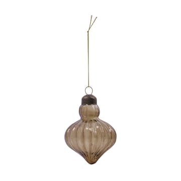 Fluted joulukuulan 6,5 cm, 2 osaa - Amber - House Doctor