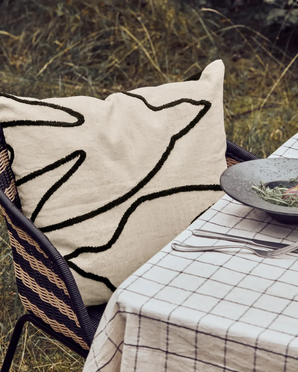 Fly tyynynpäällinen 50x50 cm., Svart-off white House Doctor