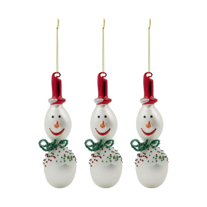 Frosty joulukuusenkoristeet 15,9 cm 3 kpl pakkaus - Valkoinen - House Doctor