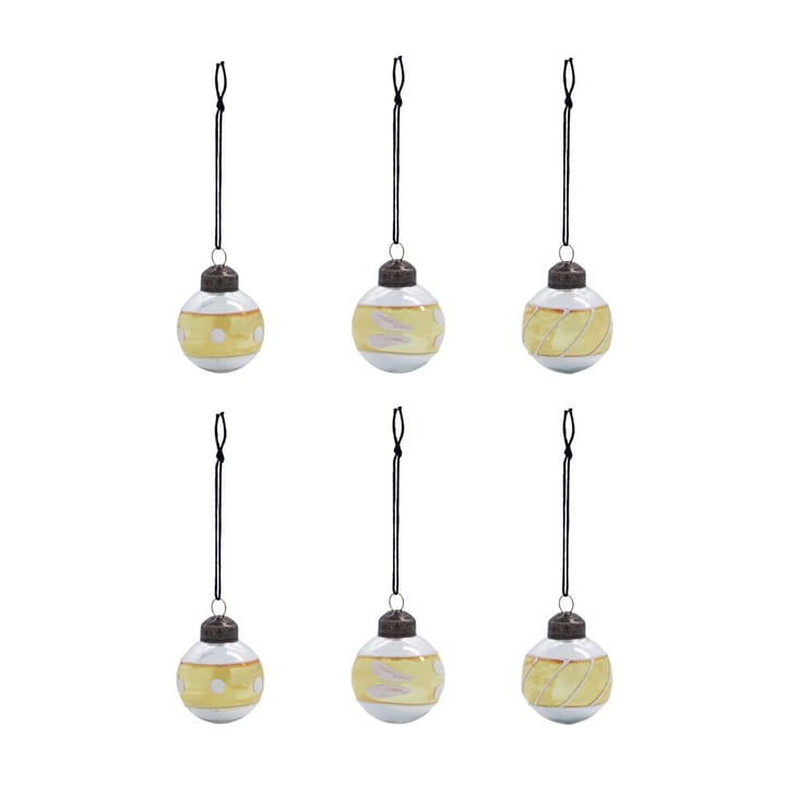 Glowi joulukuusenpallo Ø 4 cm 6-pakkaus, Kulta House Doctor