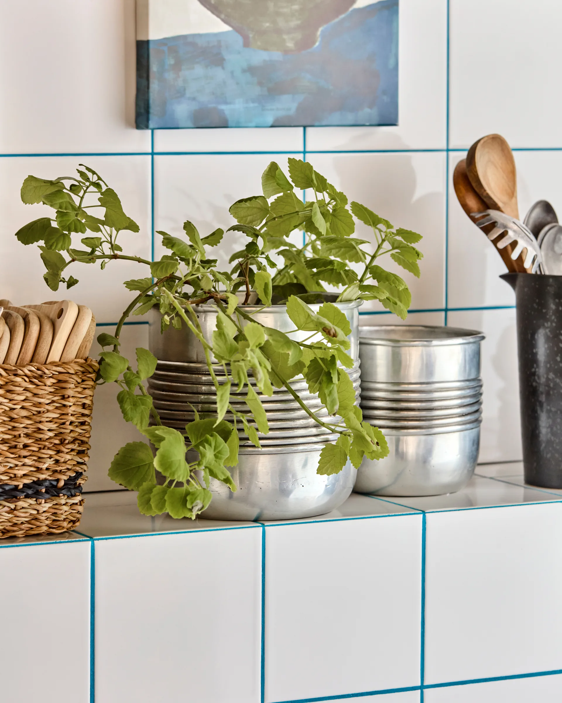 Groove ruukku alumiini 2 osaa, Antiikkisilverviimeistely House Doctor