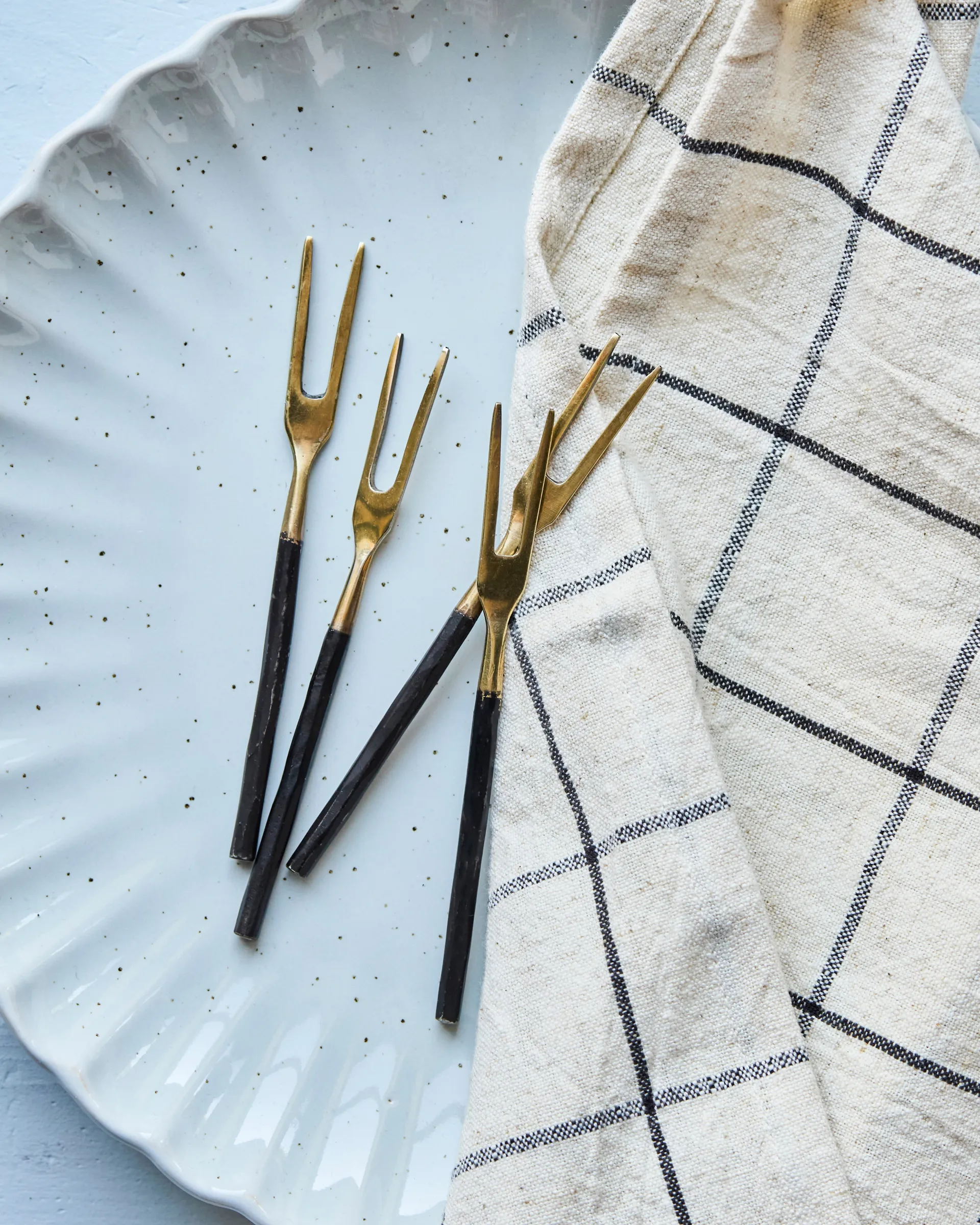 House Doctor haarukka 4-pack, Antiikkimessinki House Doctor