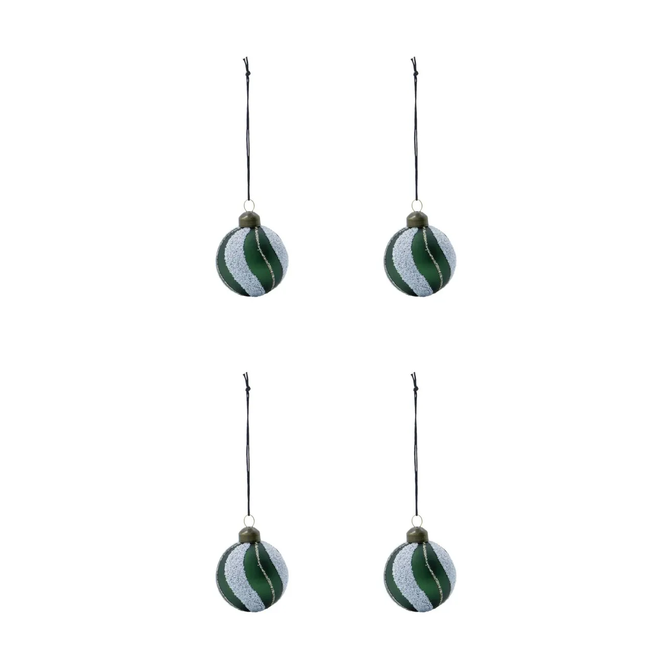 Into joulupallo Ø6 cm 4-pakkaus, Vihreä House Doctor