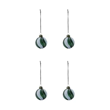 Into joulupallo Ø6 cm 4-pakkaus - Vihreä - House Doctor