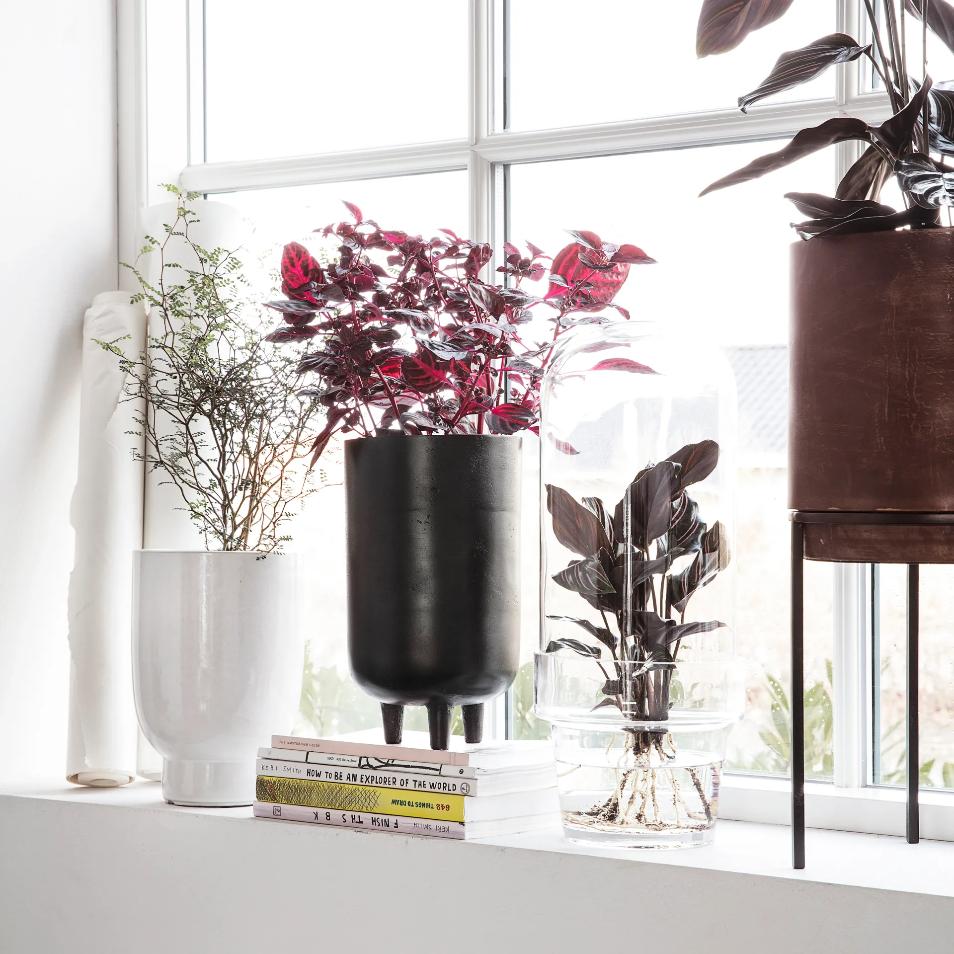 Jang ruukku musta, jalallinen Ø15 cm, 26 cm House Doctor