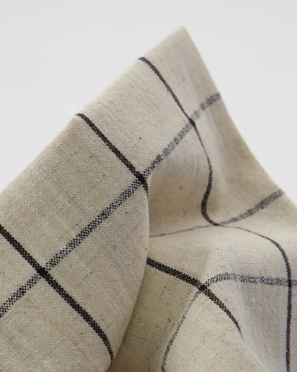 Join kaitaliina 40x140 cm., Svart-off white House Doctor