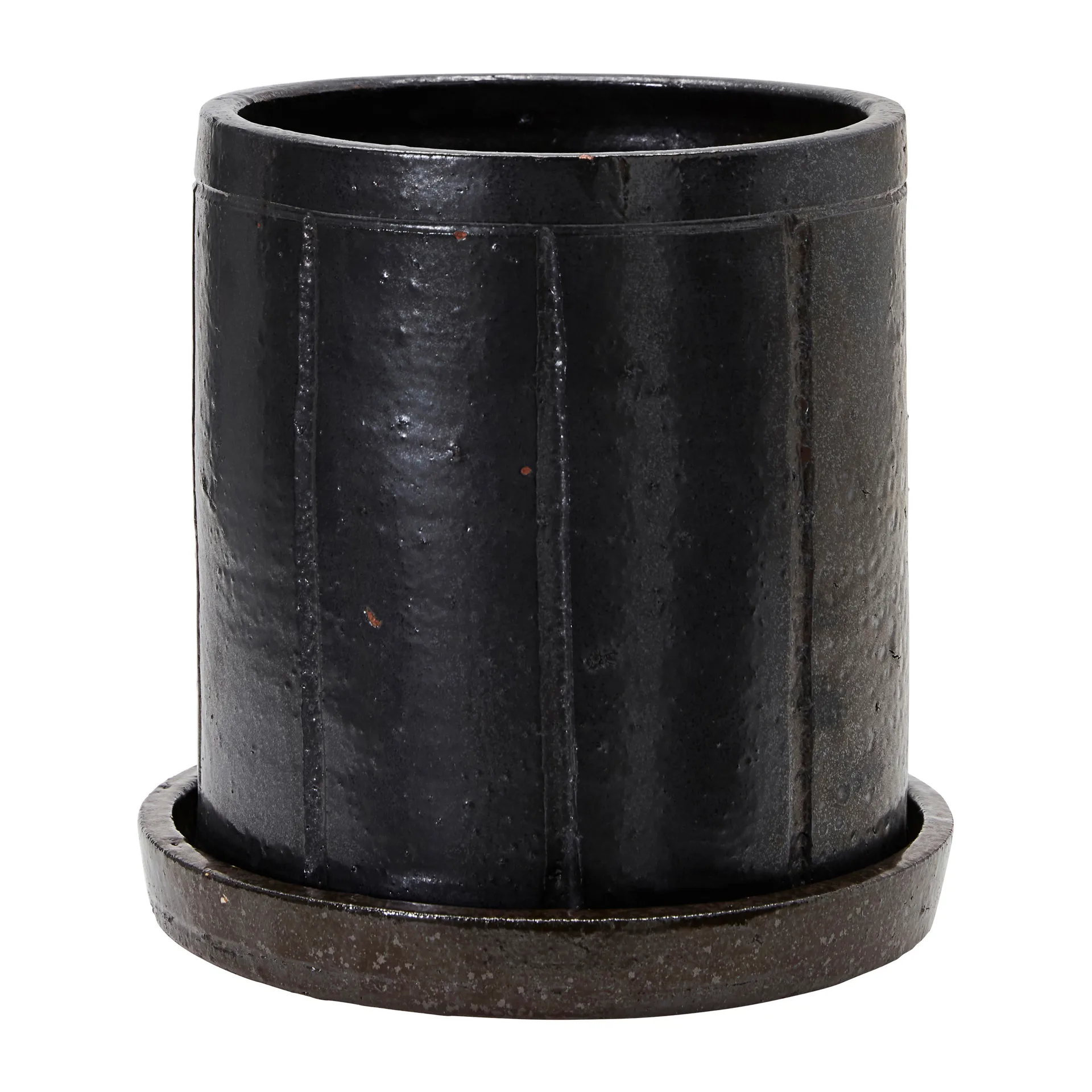 Julian kukkaruukku lautasella Ø22 cm, Ruskea House Doctor