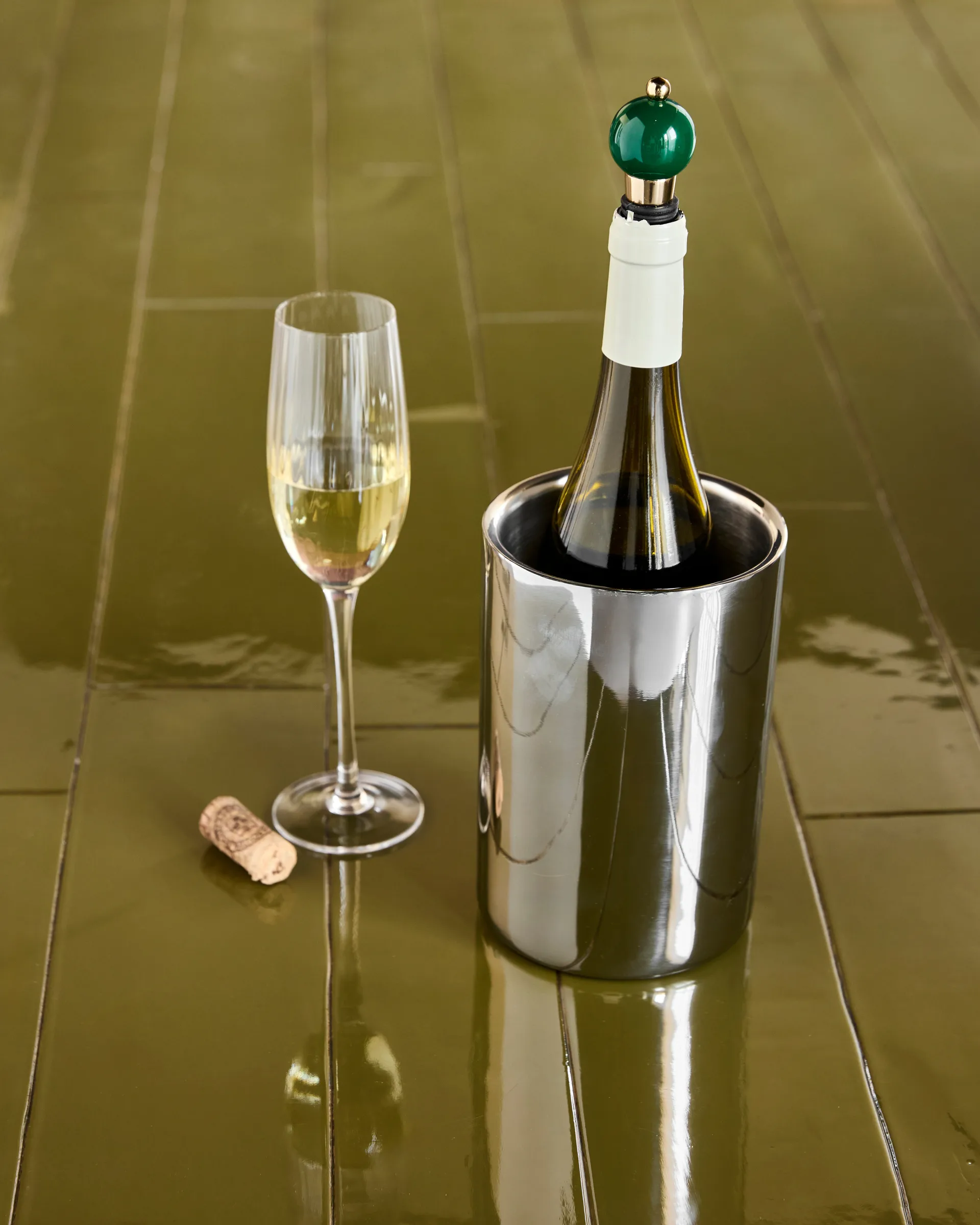 Kett viininjäähdytin Ø12,5x18 cm, Hopea viimeistely House Doctor