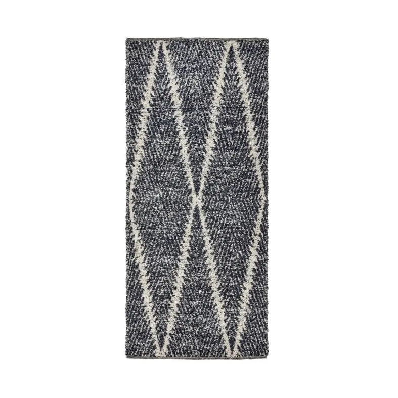 Kin-matto, Musta-off white, 90x200 cm House Doctor