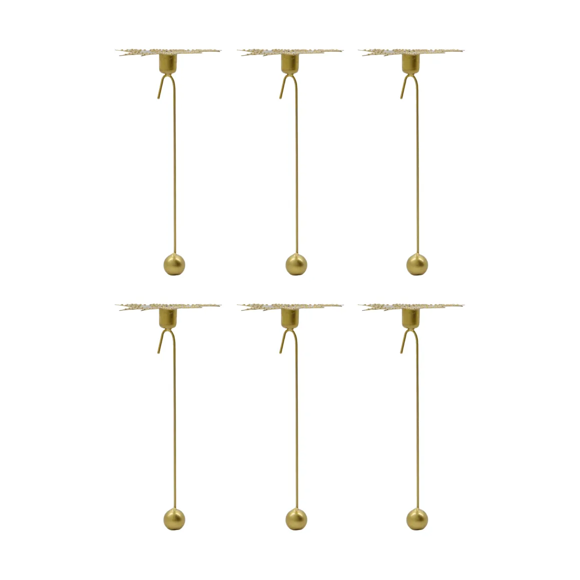 House Doctor Leaves kynttilänjalka 4-pack Antiikkimessinki väri