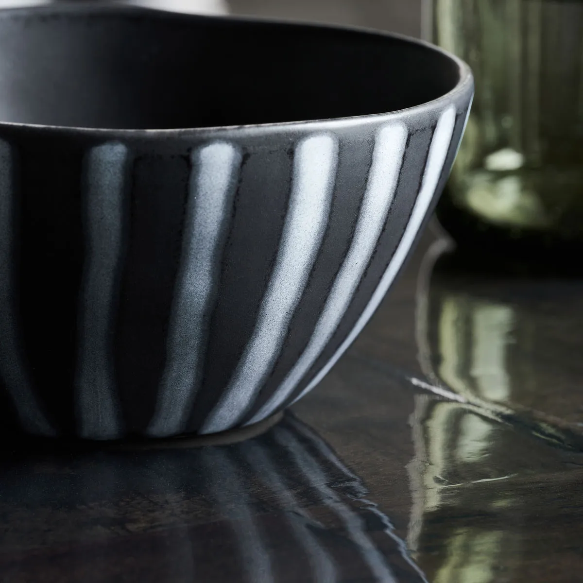Line kulho Ø12 cm, Musta-ruskea House Doctor