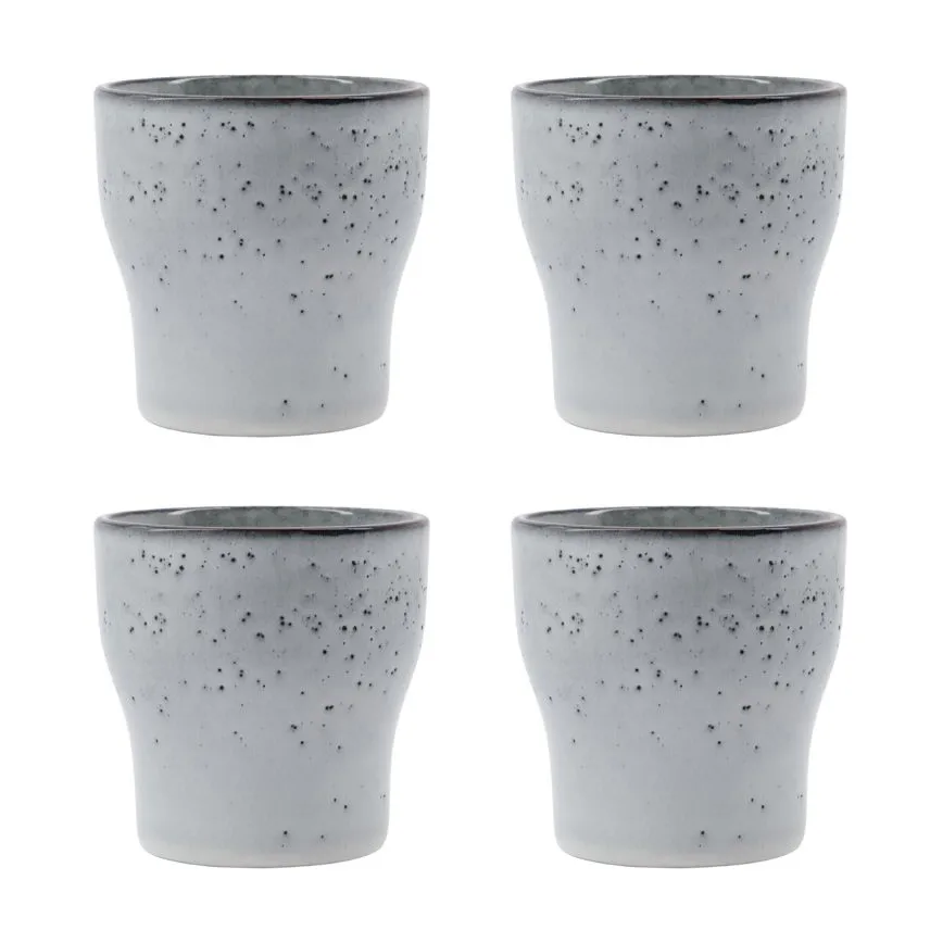 Liss termosmuki 9 cm 4-pakkaus, Vaaleanharmaa House Doctor