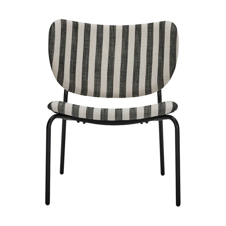 Longa loungetuoli teräsrunko, Musta-valkoinen House Doctor