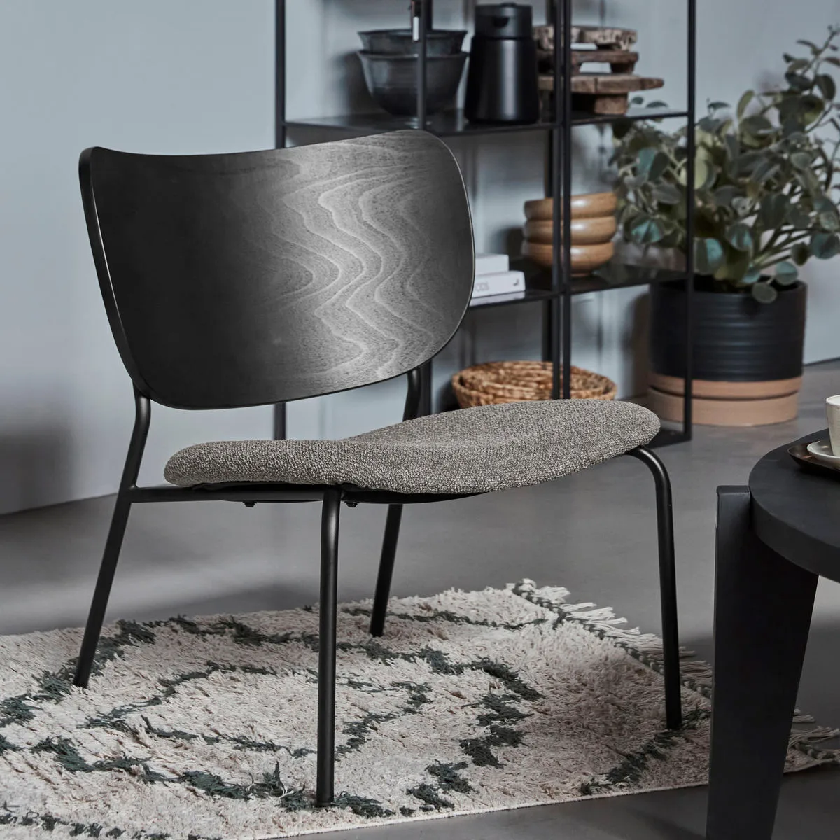 Longa loungetuoli teräsrunko, Ruskea pyökki House Doctor