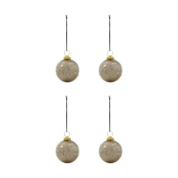 Luto joulukuusenkoriste 4-pack - Hiekka - House Doctor