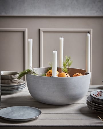 Marb kynttilänjalka Ø35 cm - Harmaa - House Doctor
