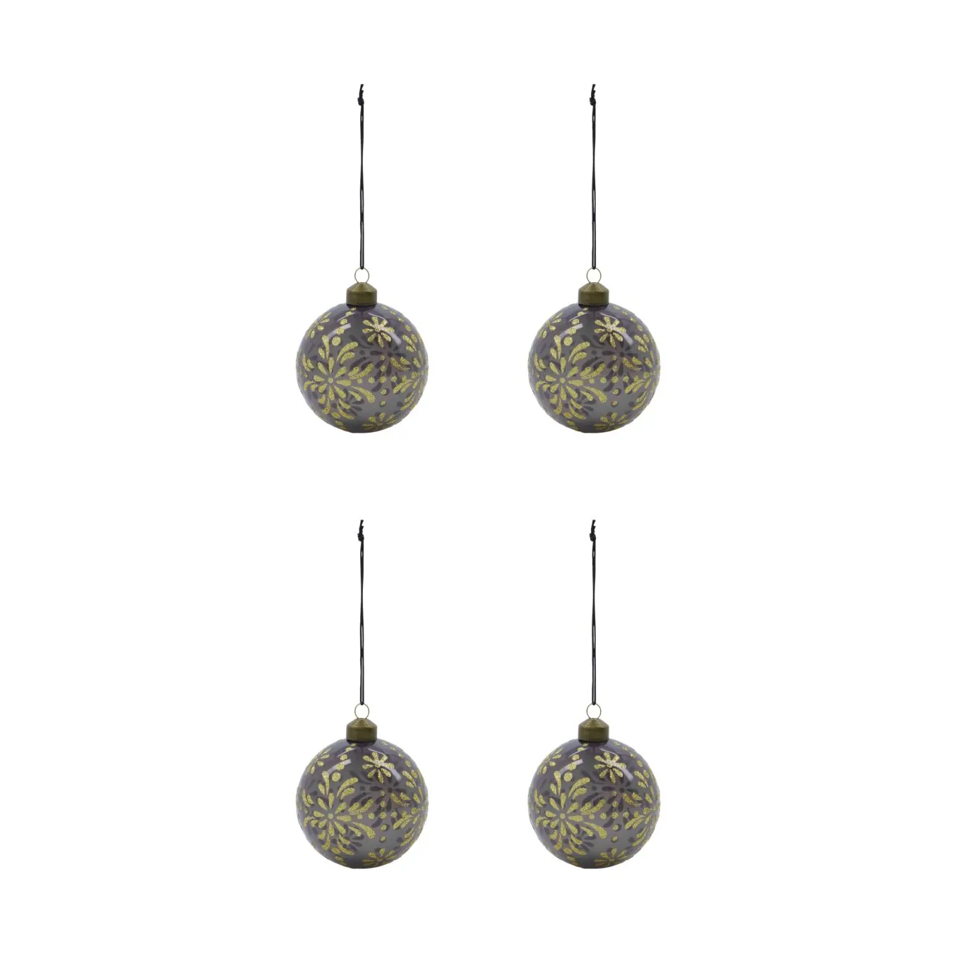 Mente joulupallo Ø8 cm 4-pakkaus, Harmaa House Doctor