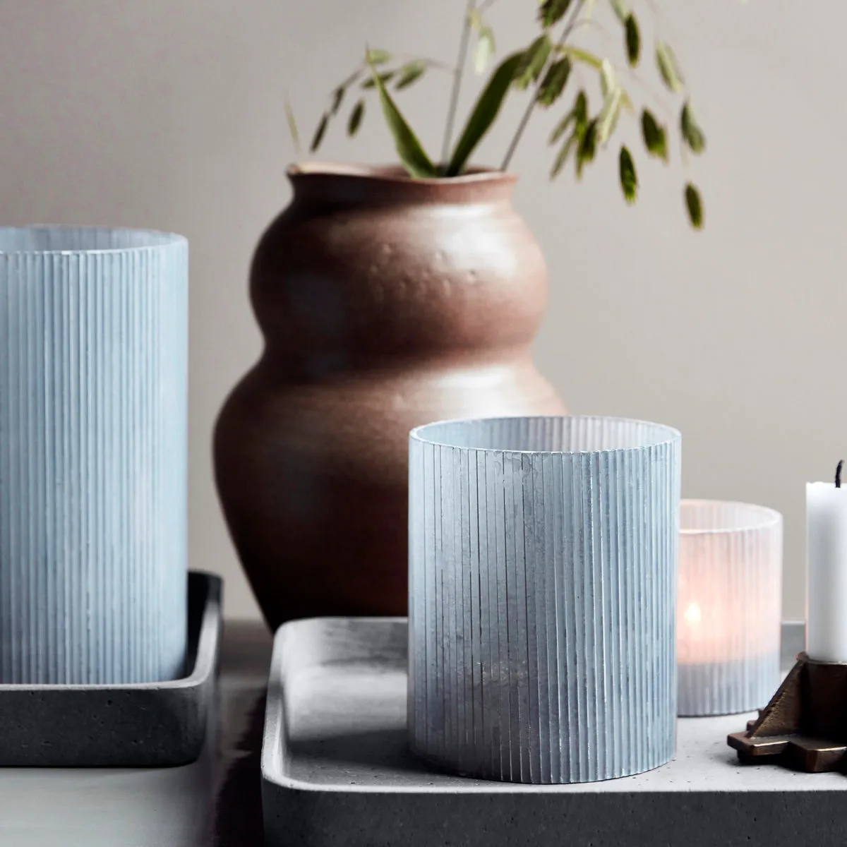 Mirr tuikkukuppi 12,5 cm, Huurteisenharmaa House Doctor