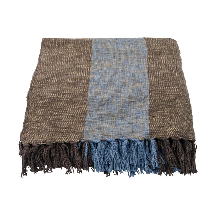 Ponra torkkupeitto 130 x 180 cm - Ruskea–vaaleansininen - House Doctor