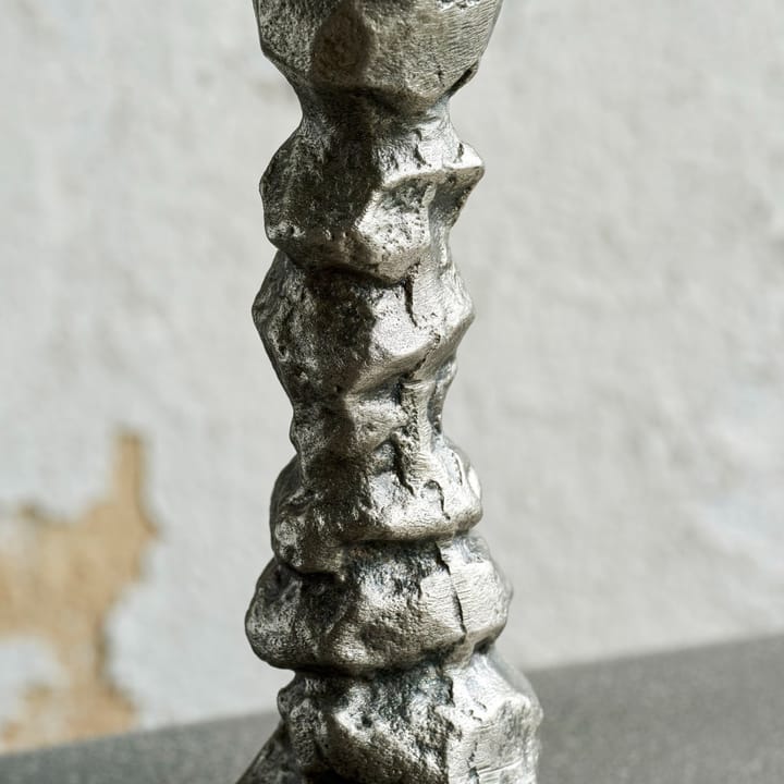Raku kynttilänjalka antiikkihopea - 20 cm - House Doctor
