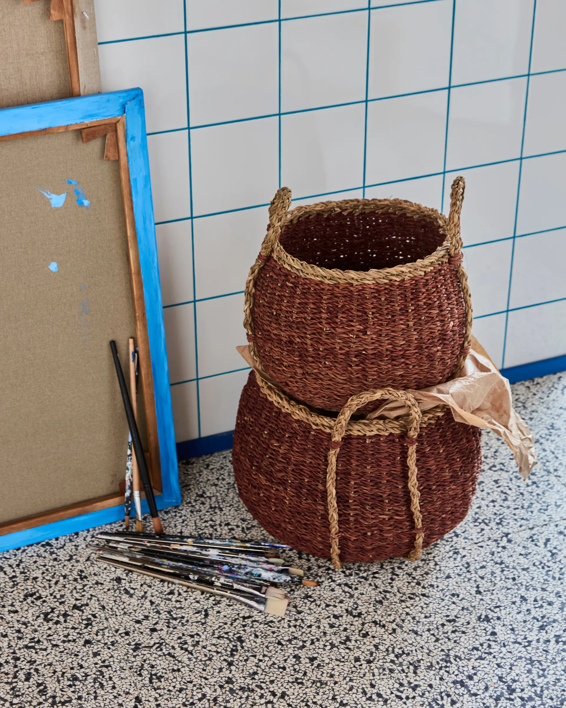 Rangi säilytyskori 2 osaa, Ruskea House Doctor