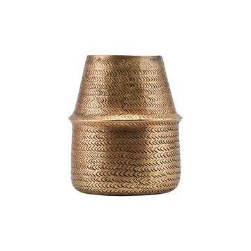 Rattan ruukku Ø19 cm - messinki - House Doctor