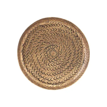Rattan tarjotin, messinkiviimeistely - 16 cm - House Doctor