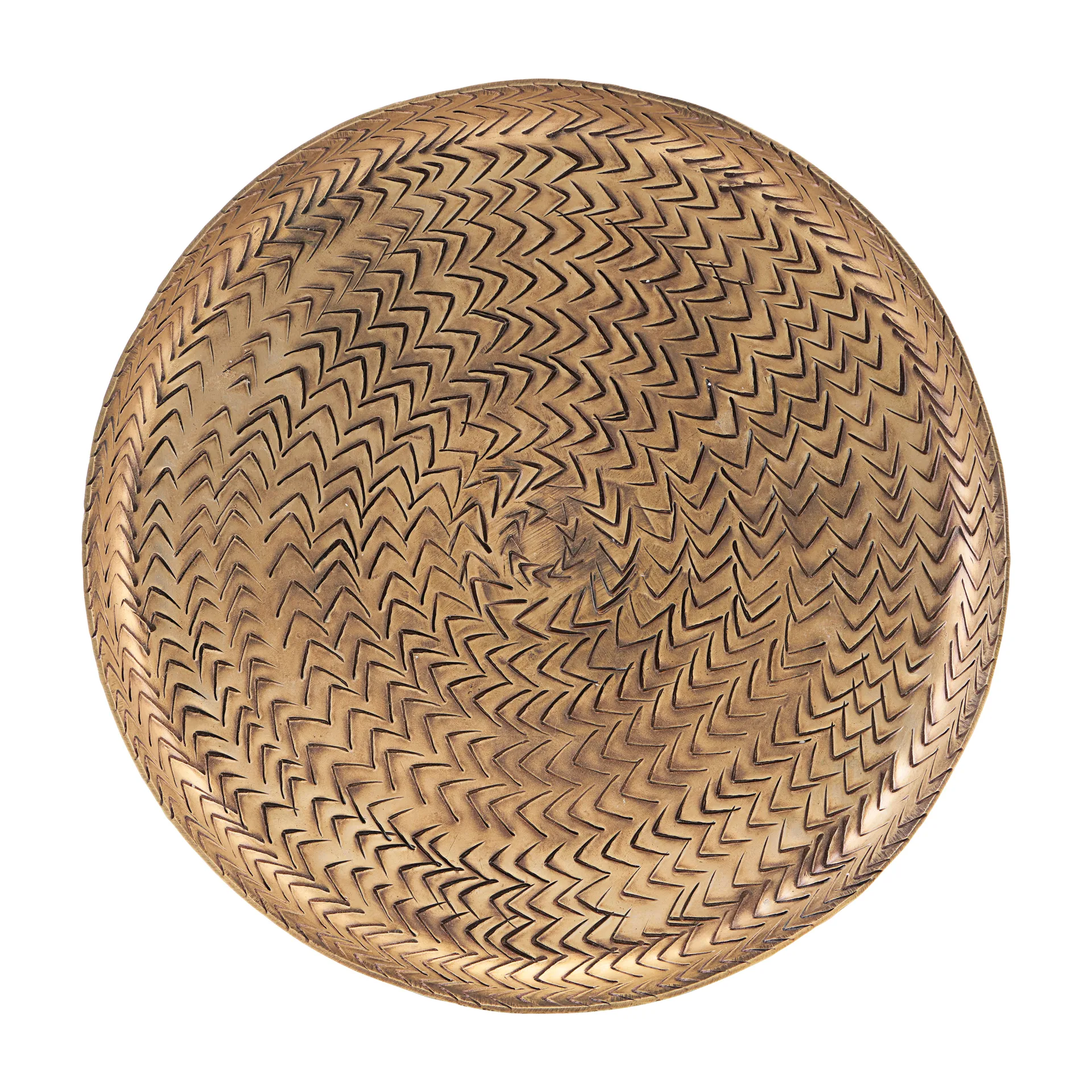 Rattan tarjotin, messinkiviimeistely, 20 cm House Doctor