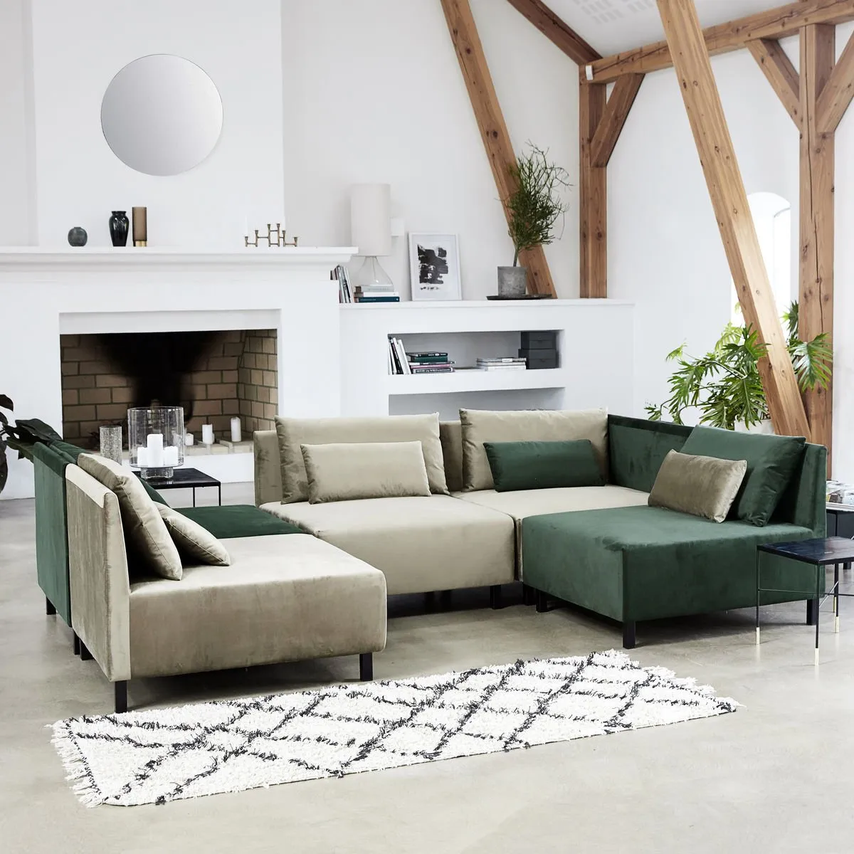 Riba puuvillamatto, 90x200 cm House Doctor