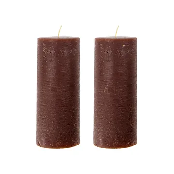 Rustic Wax kynttilä 15 cm 2-pack - Cognac - House Doctor