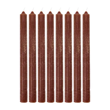 Rustic Wax kynttilä 25 cm 8-pack - Cognac - House Doctor