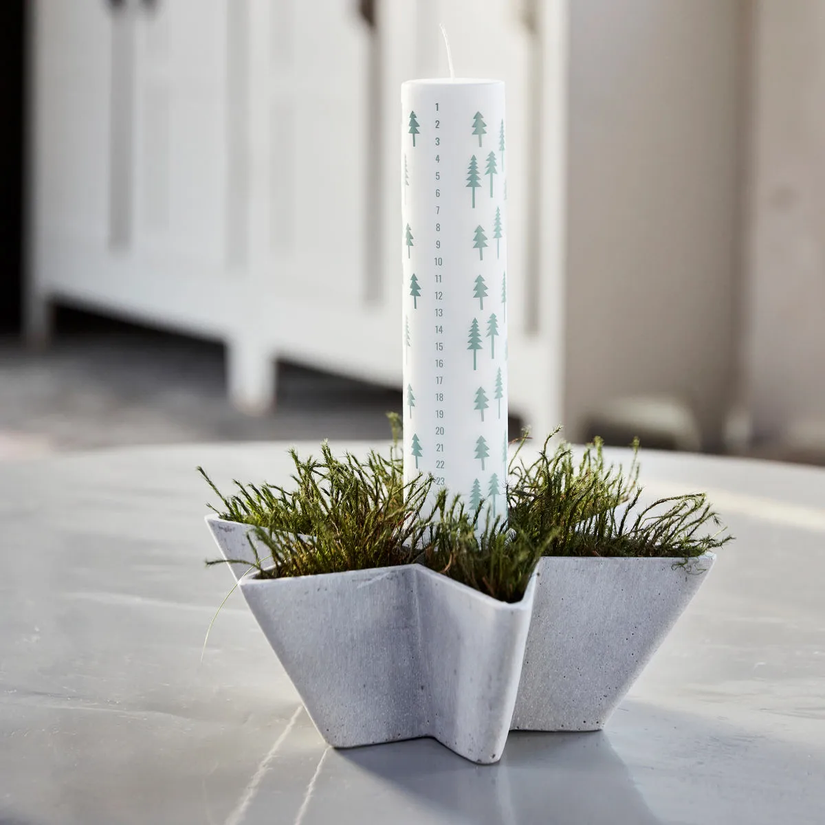 Shine kalenterikynttilä, Vaaleanharmaa House Doctor