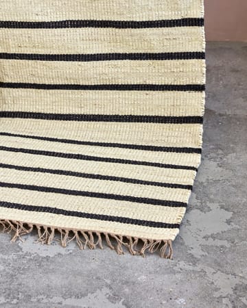 Sima matto 180x180 cm - Svart-natur - House Doctor
