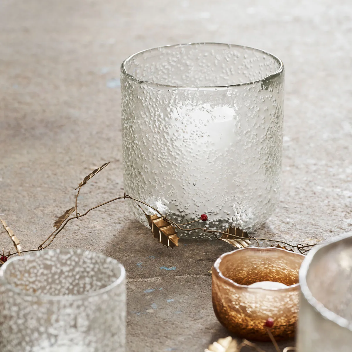 Snow kynttilänjalka 16 cm, Kirkas House Doctor