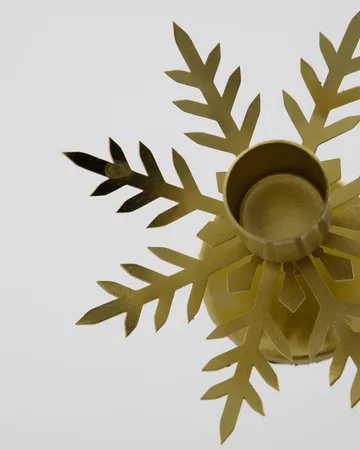 Snowflake kynttilänjalka 2-pack - Antiikki messinginväri - House Doctor