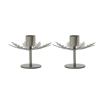 Snowflake kynttilänjalka 2-pack - Hopea viimeistely - House Doctor