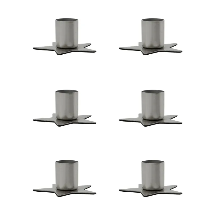 Stage kynttilänjalka 6-pack - Hopea - House Doctor