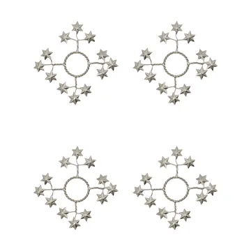 Star kynttilämansetti 4-pack - Hopea - House Doctor