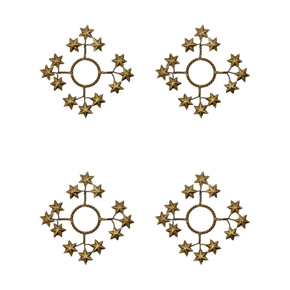 Star kynttilämansetti 4-pack, Kultainen House Doctor
