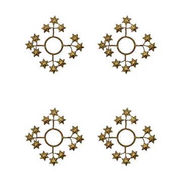 Star kynttilämansetti 4-pack - Kultainen - House Doctor