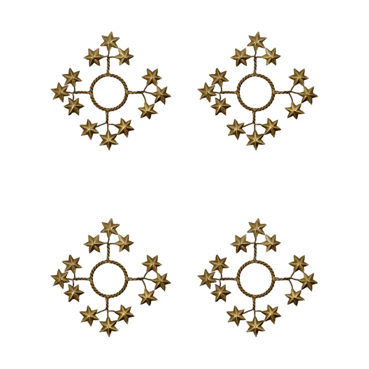 Star kynttilämansetti 4-pack - Kultainen - House Doctor